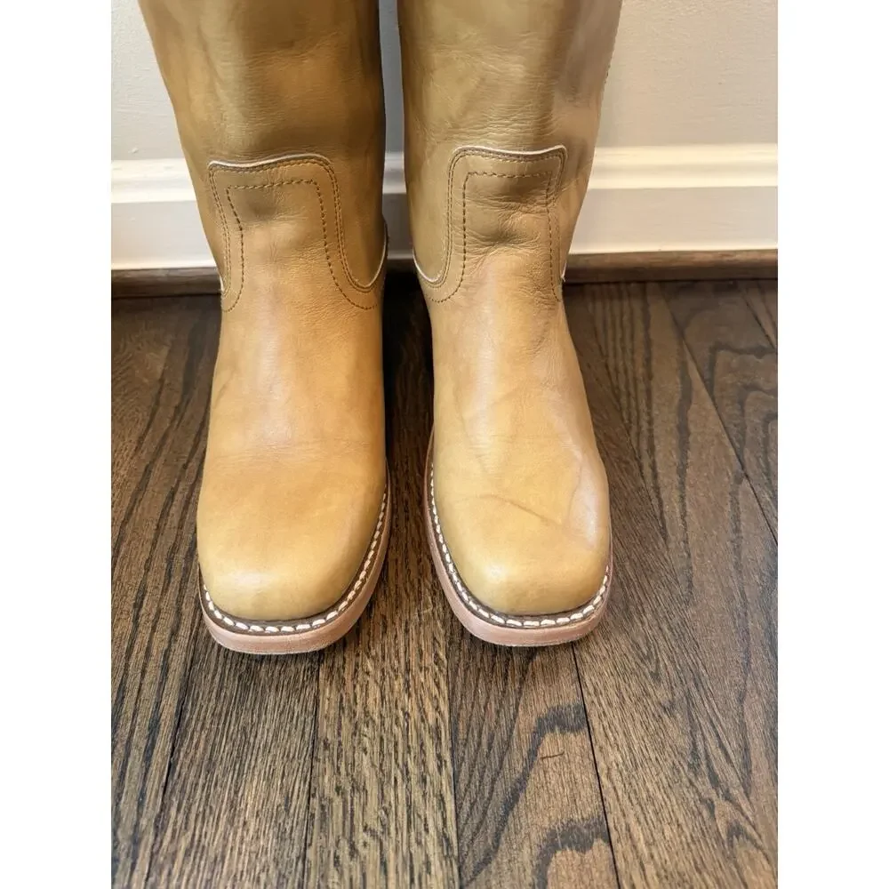 Frye Campus Banana Leather Tall Boots Women's Sz 9.5 $495 - Picture 5 of 16